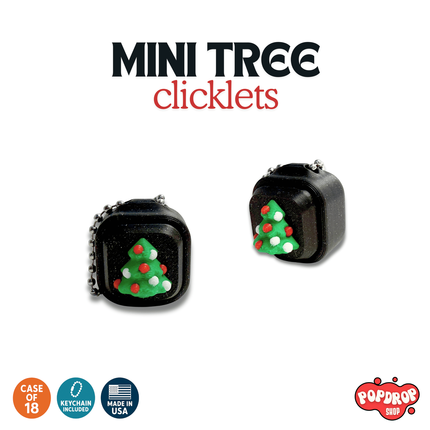 Christmas Tree Cube Clicklets ā Case of 18