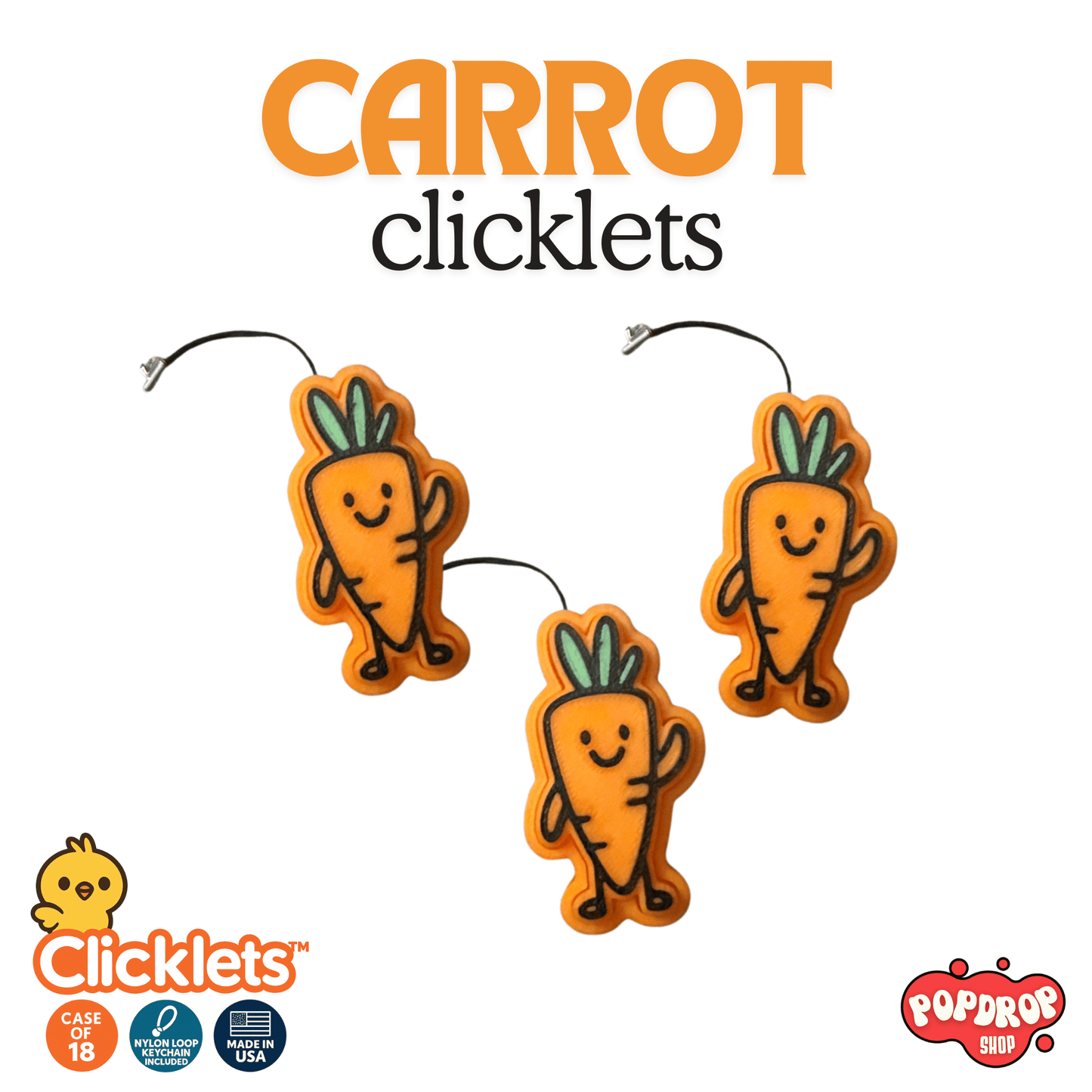 Carl the Carrot Clicklets - Case of 18