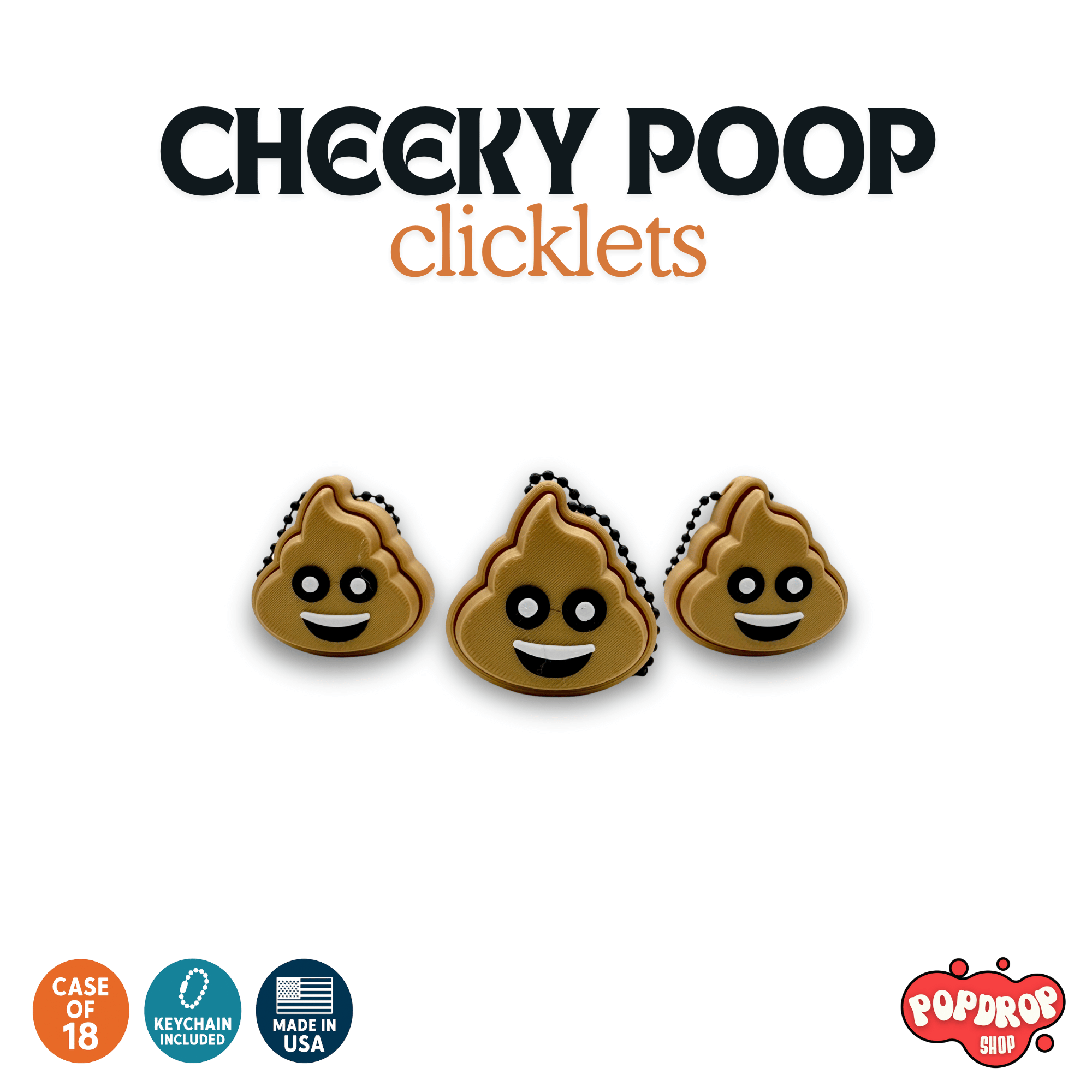 Cheeky Poop Clicklets – Case of 18 – PopDrop Shop