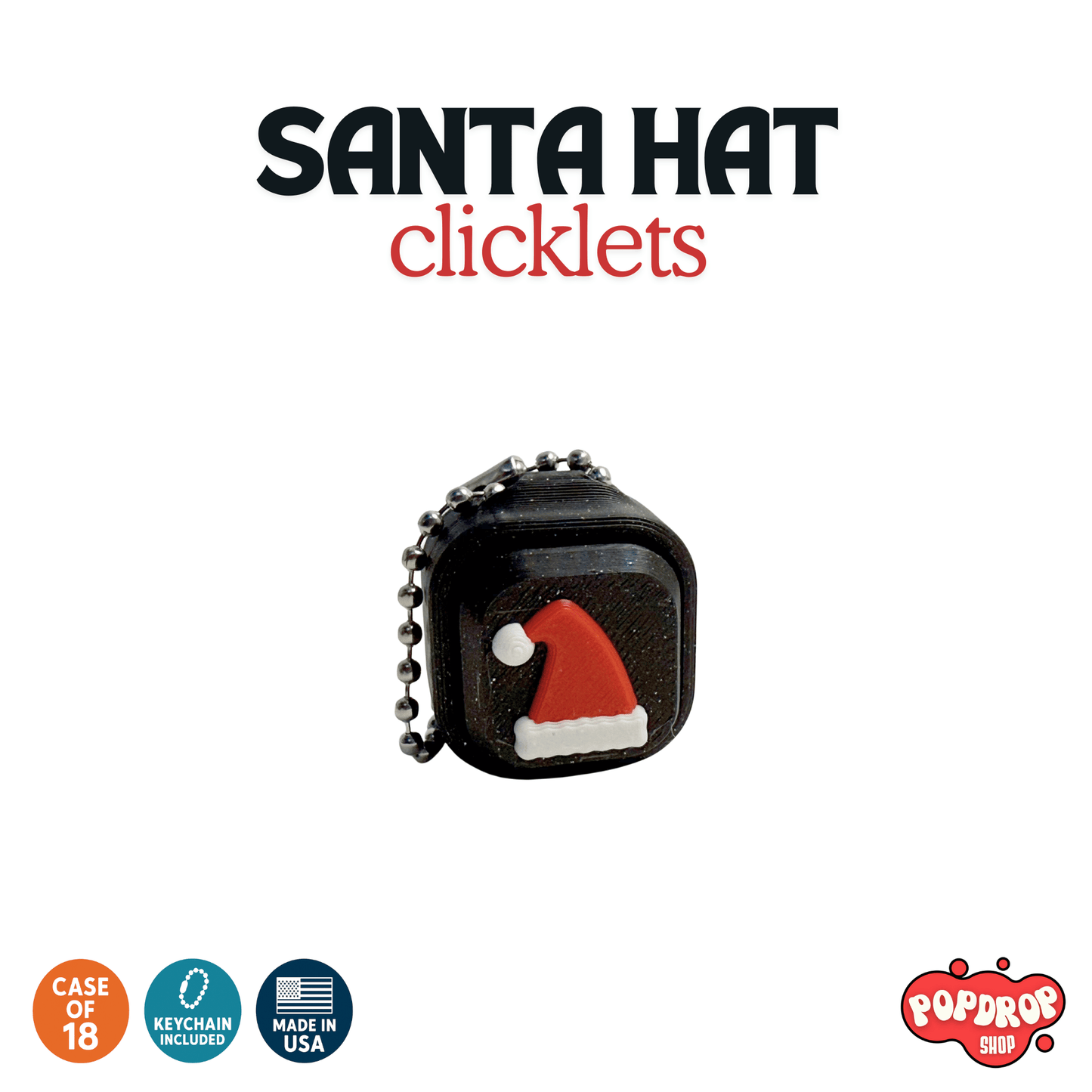 Santa Hat Cube Clicklets – Case of 18