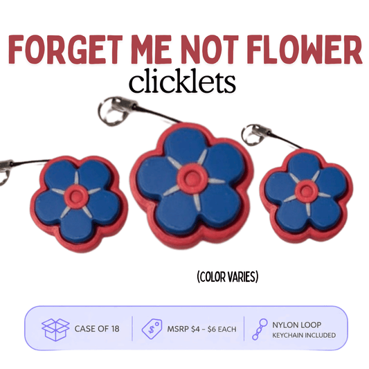 Forget Me Not Flower Clicklets - Case of 18
