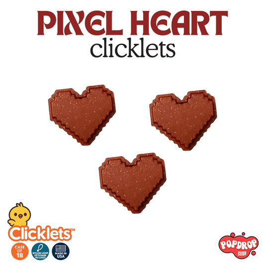 Pixel Heart Clicklets - Case of 18