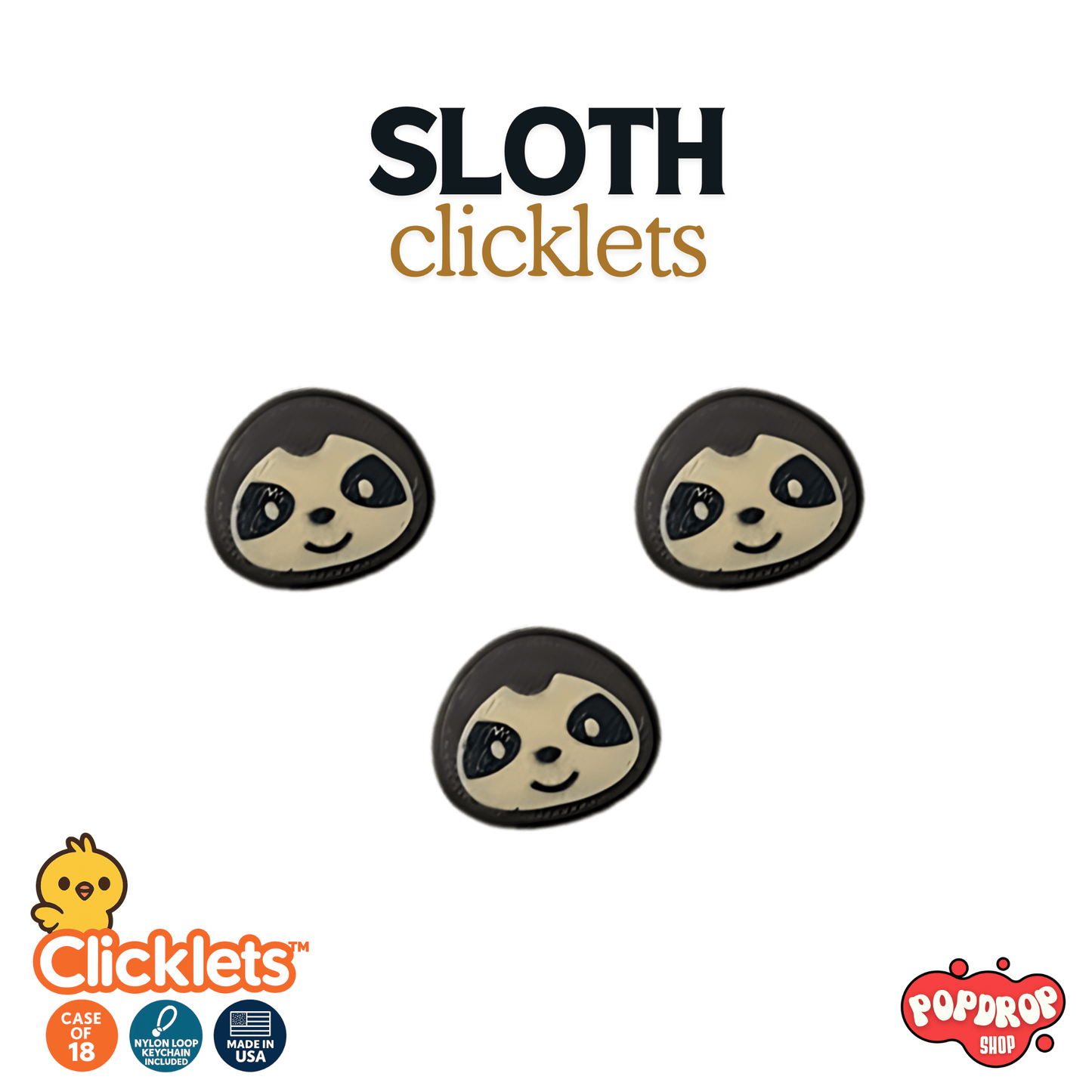 Sloth Clicklets – Case of 18